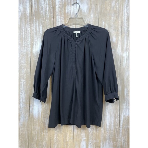 Joie Black Hook& Eye Silk Pullover Top Women's size XS - Picture 1 of 8
